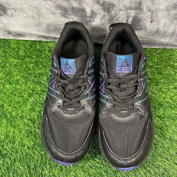 New Balance 410v7 Womens 9 Black Blue Shoes Sneaker Running Athletic‎ Trail Hike - Picture 3 of 13
